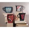 Accent Plus Distressed Red Coffee Cup Shelf