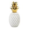 Accent Plus 13" Gold Topped Pineapple Jar
