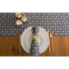 DII Black & White Triangle Napkin Set/6