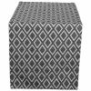 DII Black & White Diamond Table Runner 14X72