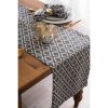 DII Black & White Diamond Table Runner 14X72