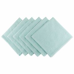 DII Aqua Seersucker  Napkin Set/6