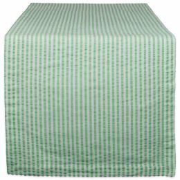 DII Bright Green Seersucker Table Runner 14X72