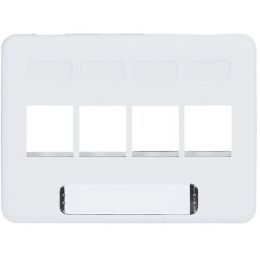 ICC ICC-IC107FN4WH Faceplate, Furniture, Nema, 4-port White