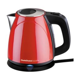 Chef'sChoice 673 Compact 1 Liter Auto Shut Off Electric Kettle Red